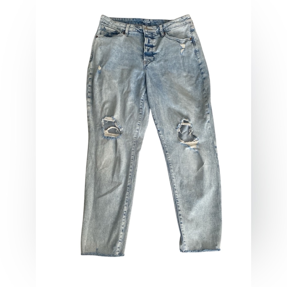 Old Navy Light Wash Distressed Boyfriend Jeans
